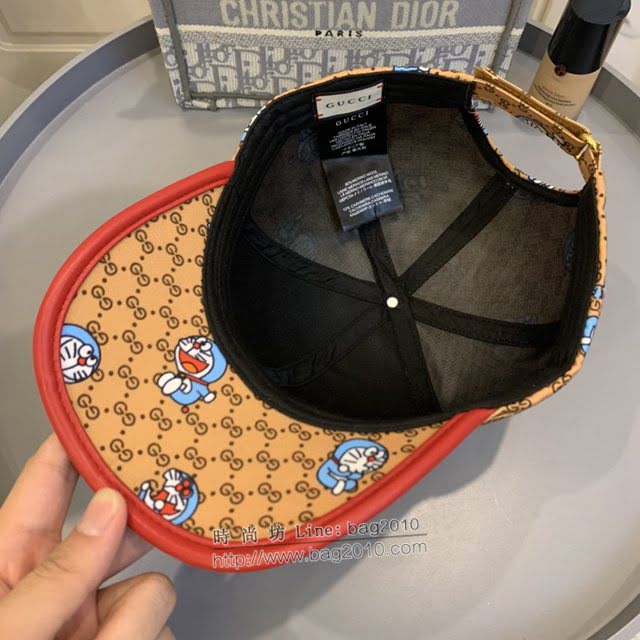 Gucci男女同款帽子 古馳聯名哆啦A夢叮噹貓棒球帽鴨舌帽  mm1670